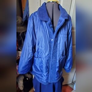Reversible Snuggly jacket blue ladies sz L.